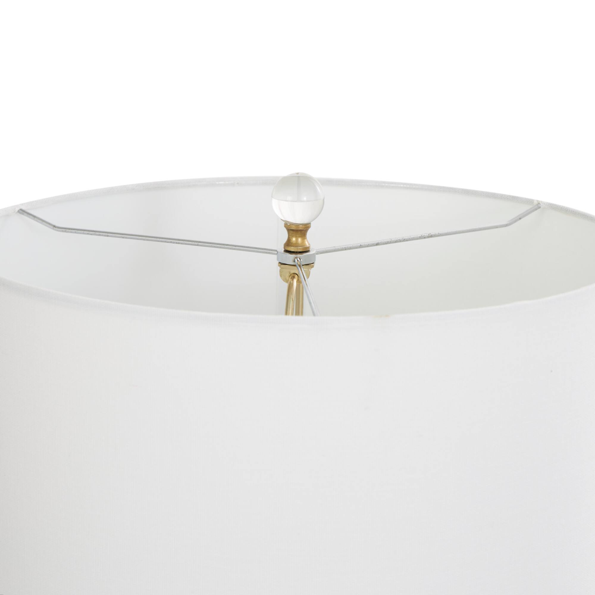 2ft. Gold Metal Abstract Overlapping Ring Accent Lamp with Elevated Square Glass Base